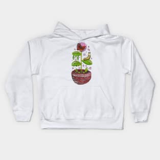 Life Cycle of Monarch Butterfly in Gouache Kids Hoodie